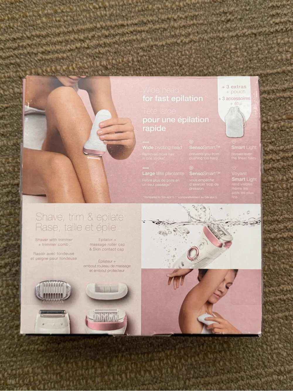 Silk-épil 9 Women's Epilator - White & Pink